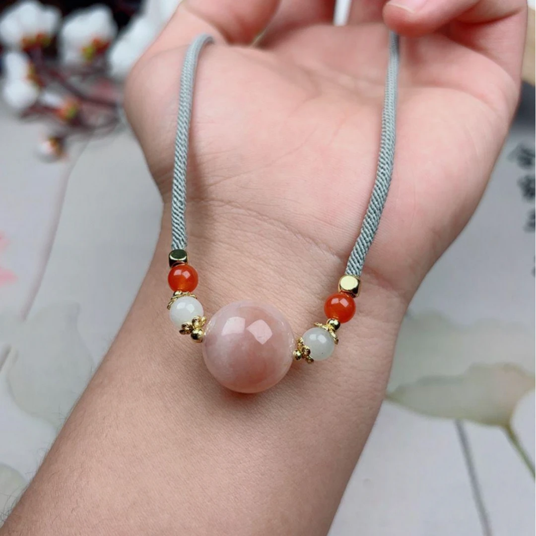 非金属树脂吊坠 精美粉色圆珠吊坠   多样性发货