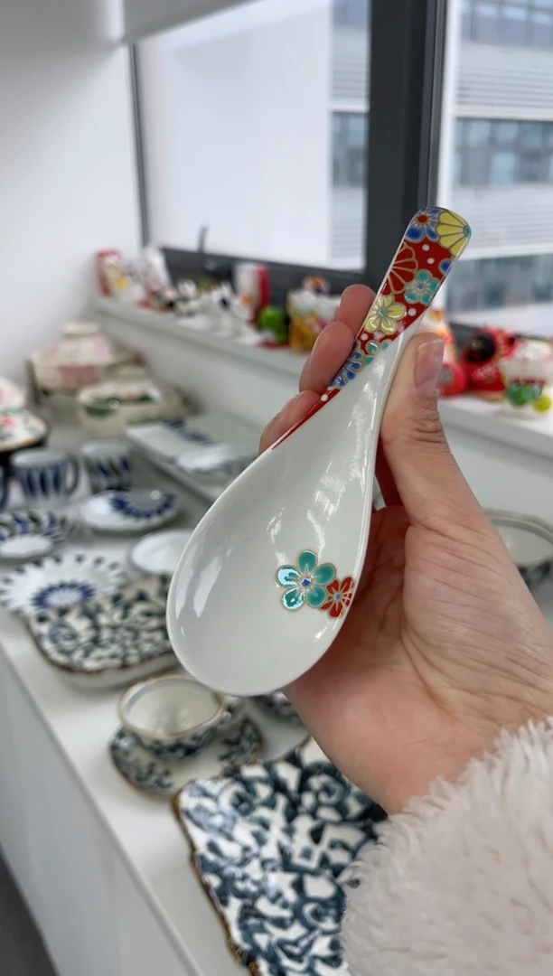 【闪购商品】瓷片九谷烧陶制勺