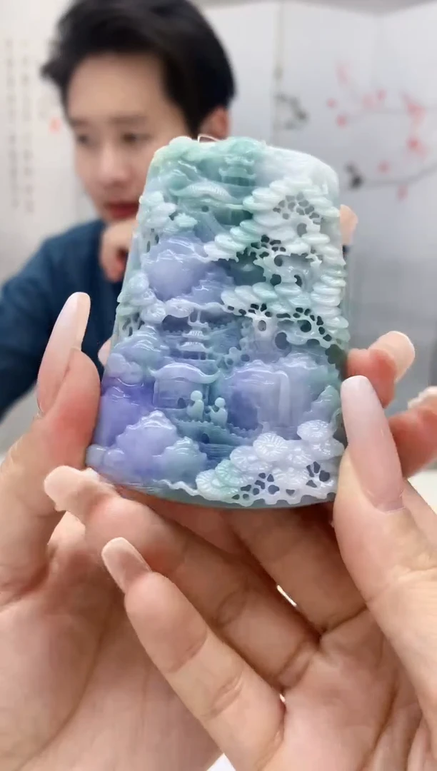【闪购商品】定制翡翠未镶嵌1502lr-毛货挂件9