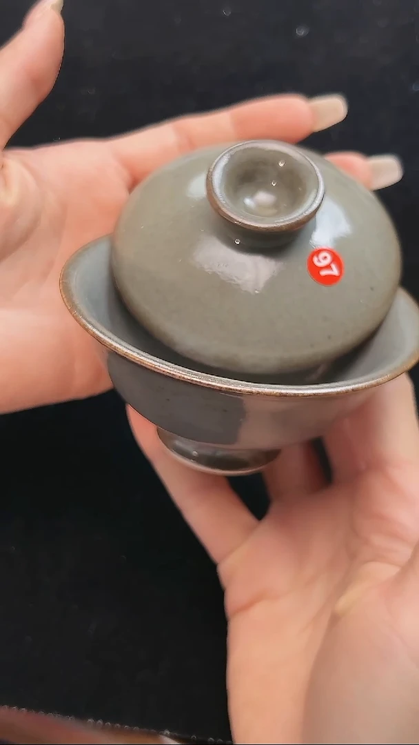 盖碗非遗纯原矿纯手工石头釉