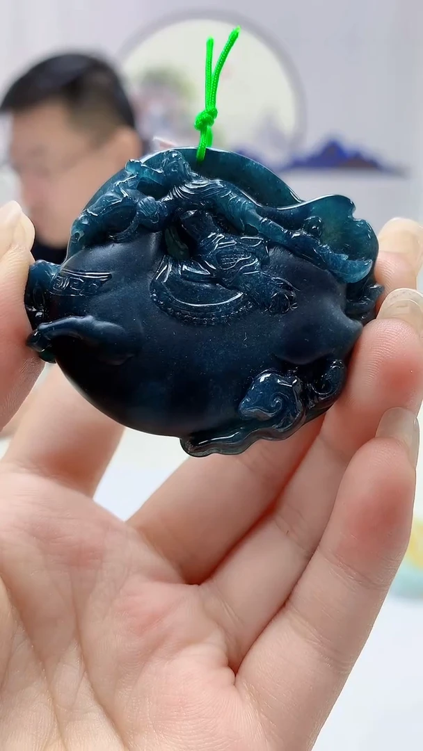 定制翡翠未镶嵌5124ms-毛货挂件