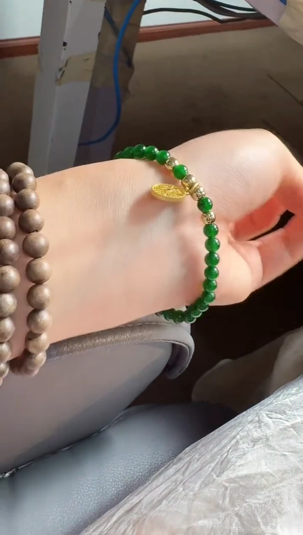 翡翠未镶嵌颈饰100714187 仅绿手串