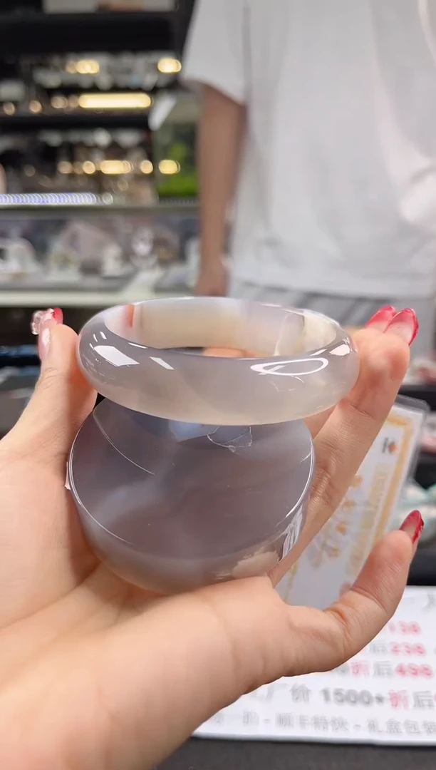 未镶嵌手镯石英质玉61--62圈口（赠品镯心）125607