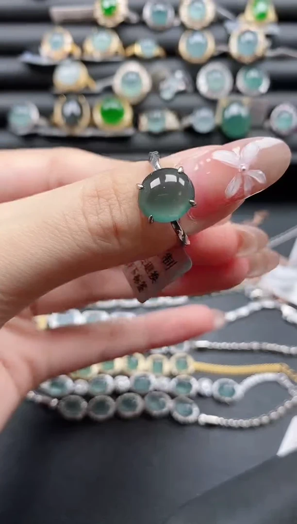 【闪购商品】翡翠戒指银S925镶嵌1111