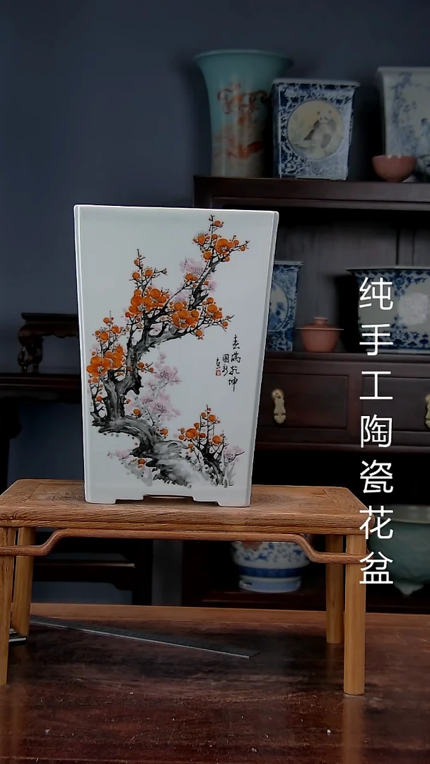 景德镇陶瓷手工花盆