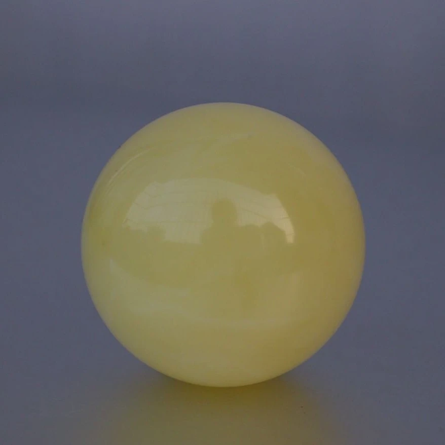 31.9mm 浓蜡黄白花蜜蜡圆珠 可编锁骨 18.38