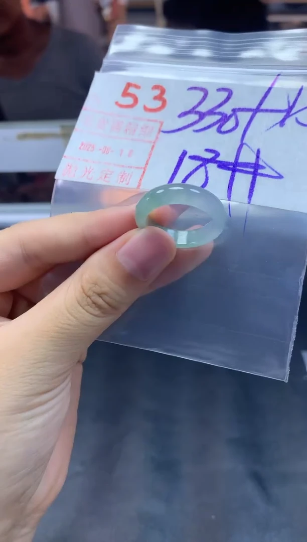 定制翡翠未镶嵌戒圈18#340毛货需精细抛光