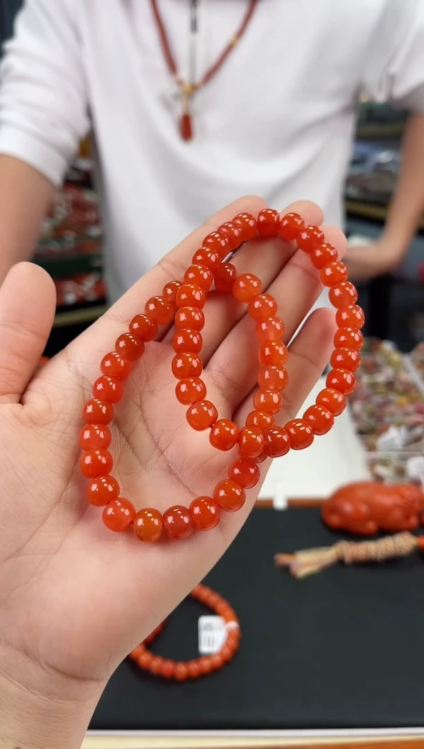 【闪购商品】南红玛瑙滴水洞老型手串8+未镶嵌（多样式发其一）
