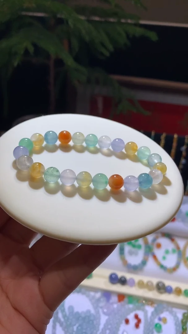 未镶嵌定制翡翠8卡珠链