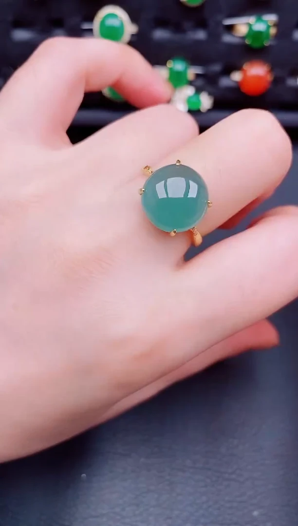 【闪购商品】翡翠戒指银S925镶嵌天然a货翡翠179