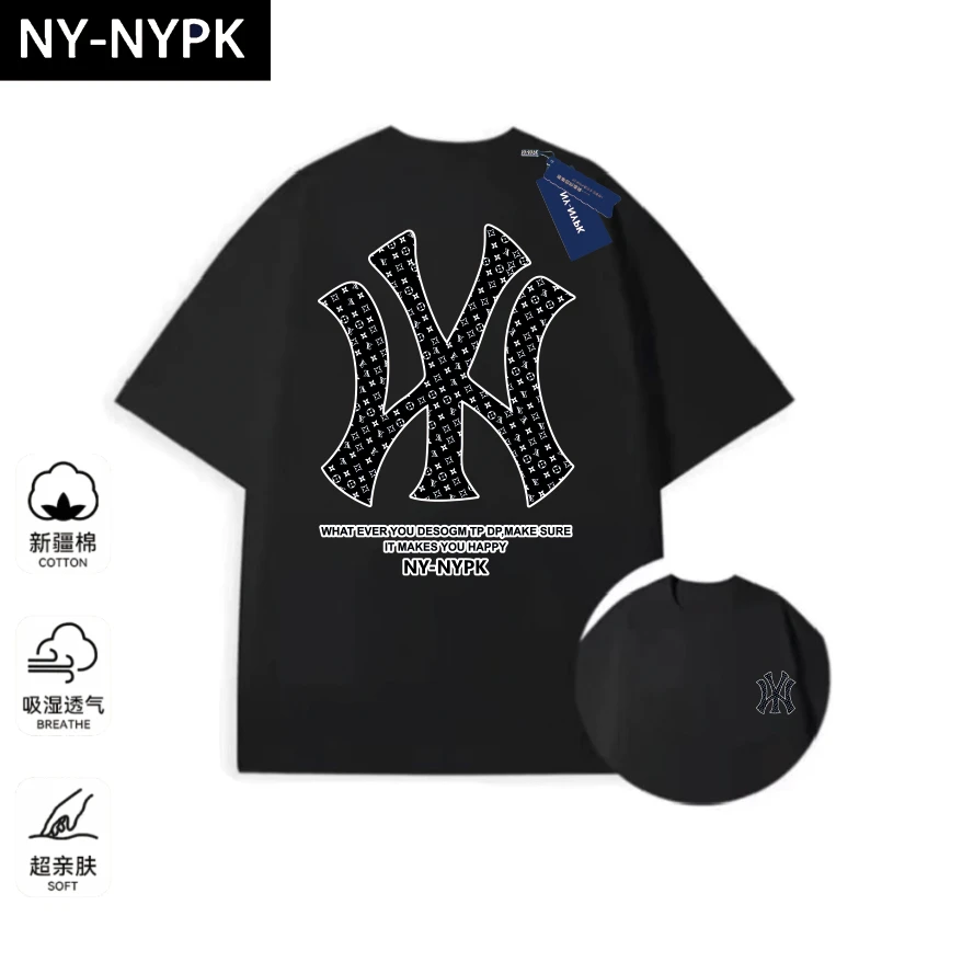 【商场同款】重磅圆领T恤男女同款潮流百搭短袖-驴家老花