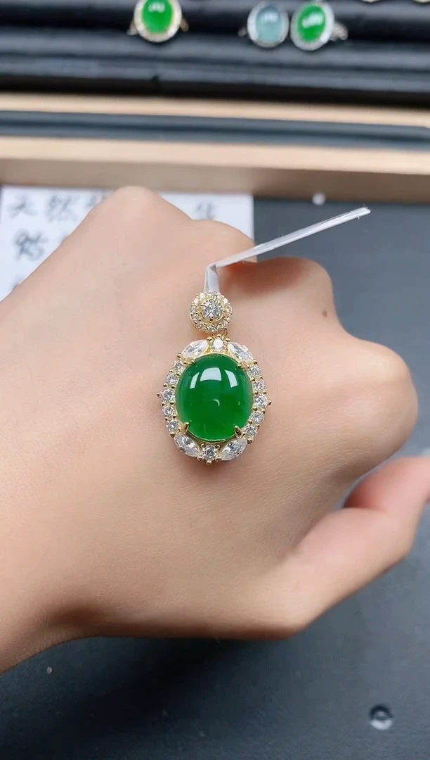 翡翠戒指银S925镶嵌11111