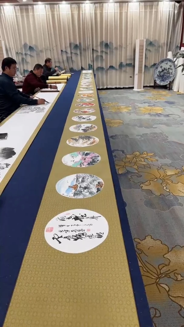 书法张建平 合作圆形金卷