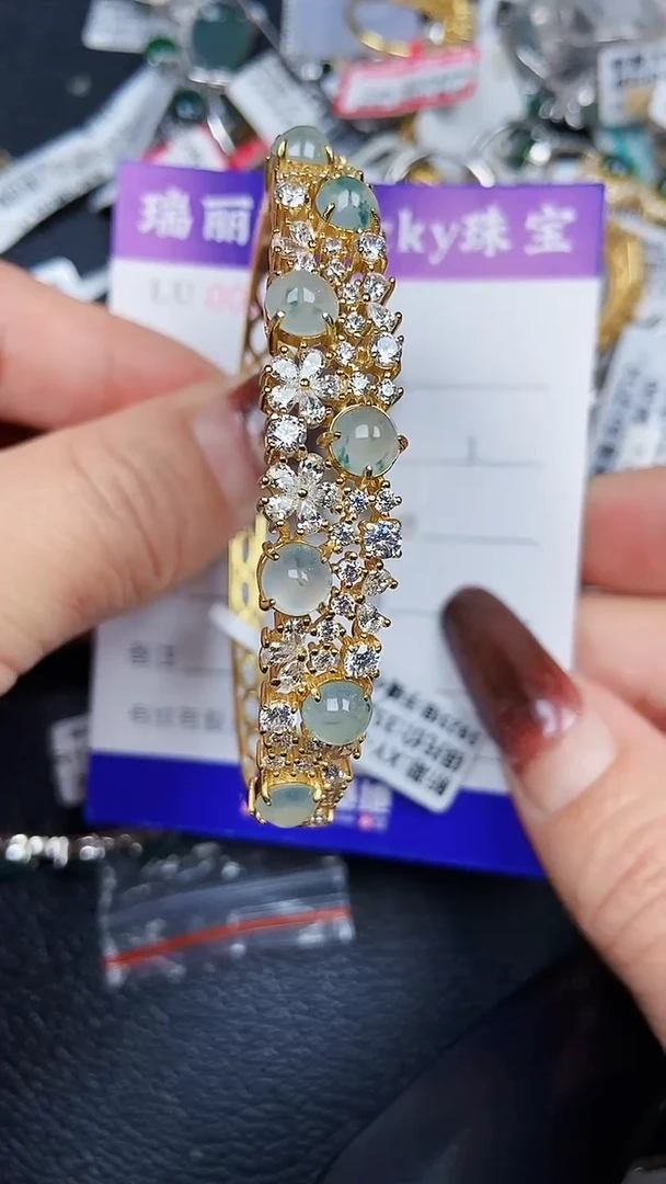 颈饰银S925镶嵌翡翠1703