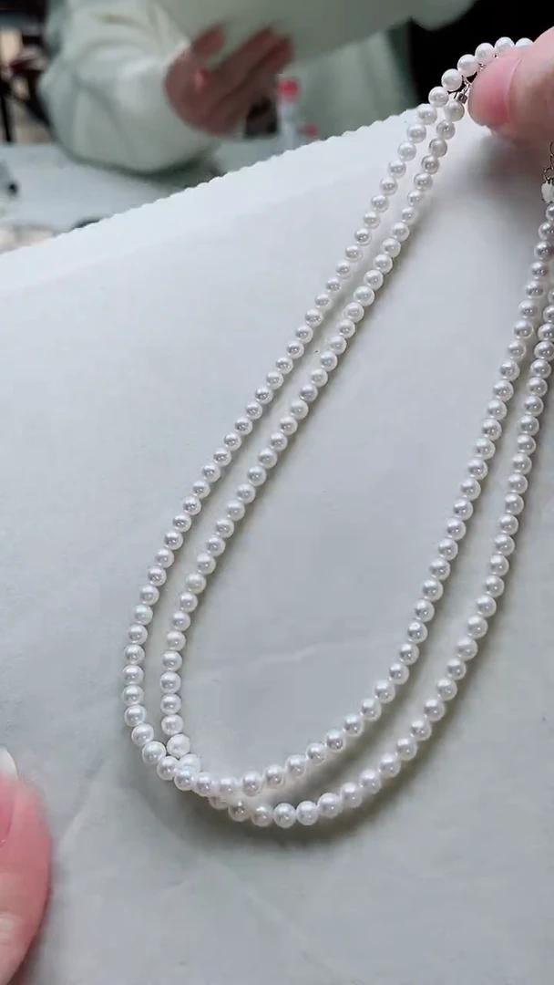 银S925镶嵌4-5mm淡水珍珠多样性发一xl