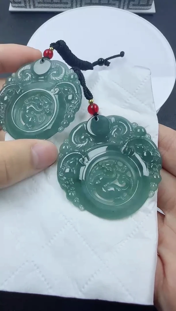 【闪购商品】翡翠颈饰未镶嵌翡翠三阳开泰（多样性发其一）