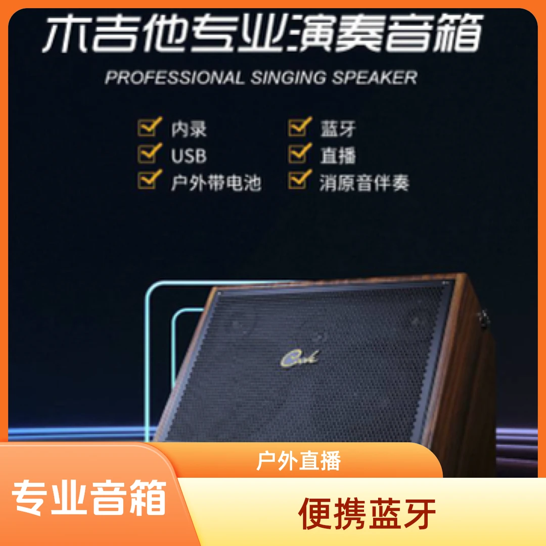 木吉他专业演奏音箱户外唱歌直播音响蓝牙内录吉他弹唱音箱80W