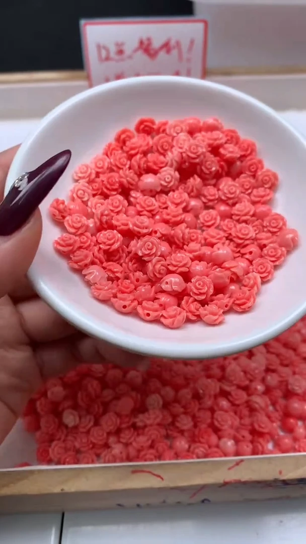 未镶嵌散珠拼合珍珠（马贝珠）C839 女皇贝 玫瑰花 6mm10个6元