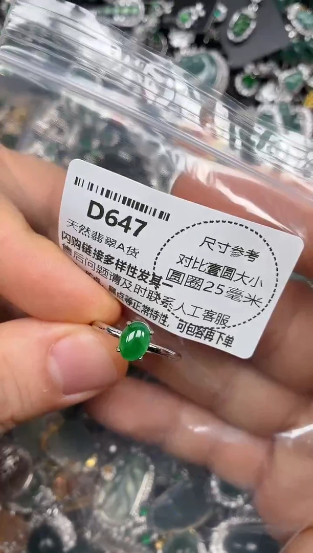 颈饰未镶嵌翡翠D647戒指