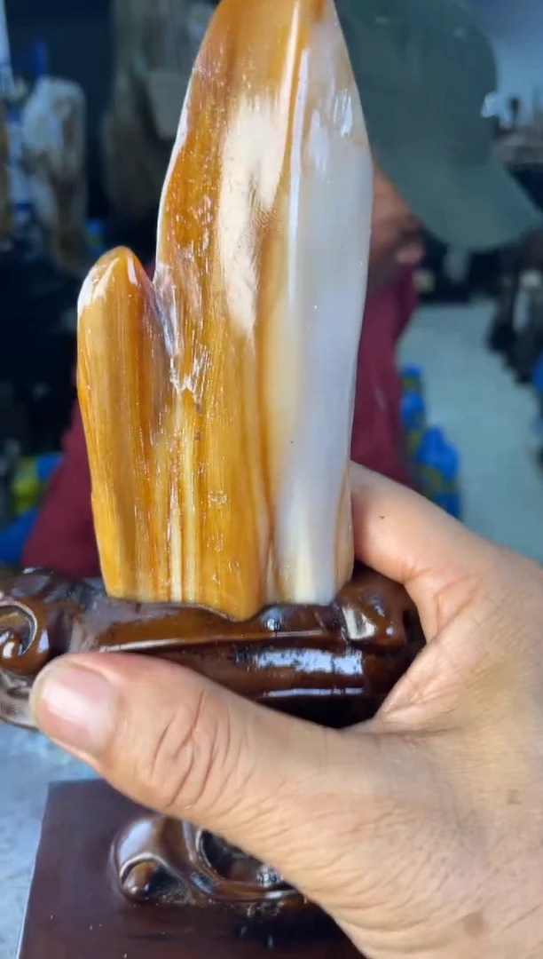 未镶嵌摆件硅化玉36