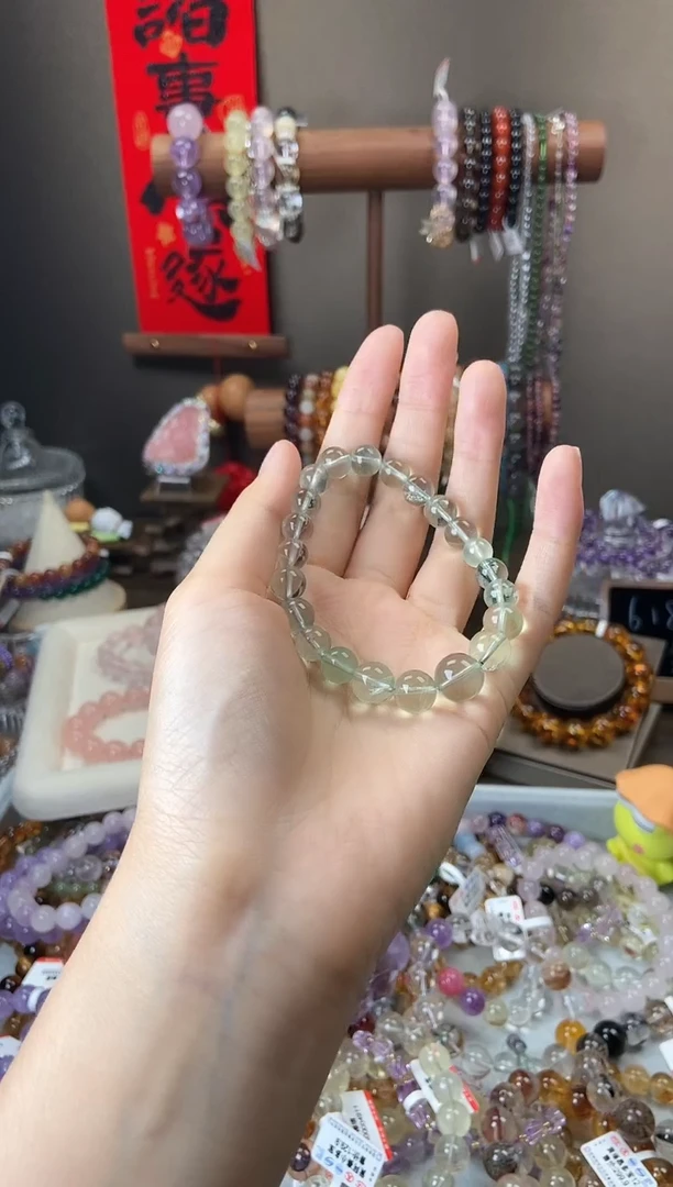 手链未镶嵌萤石绿萤石微瑕设计