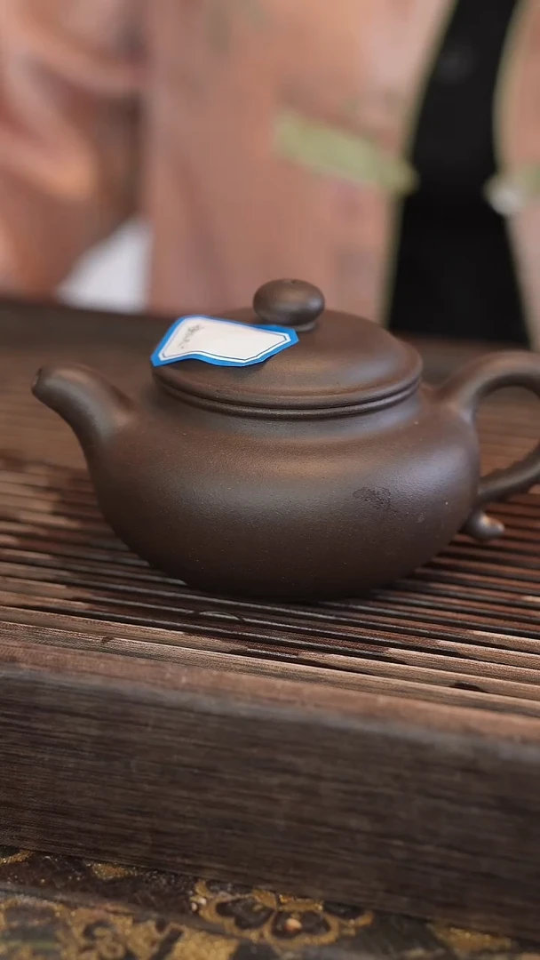 茶壶紫砂仿古 黑金砂 280cc 【宽口 壶嘴小】