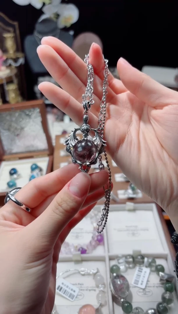 【闪购商品】水晶手链银S925镶嵌幽灵吊坠
