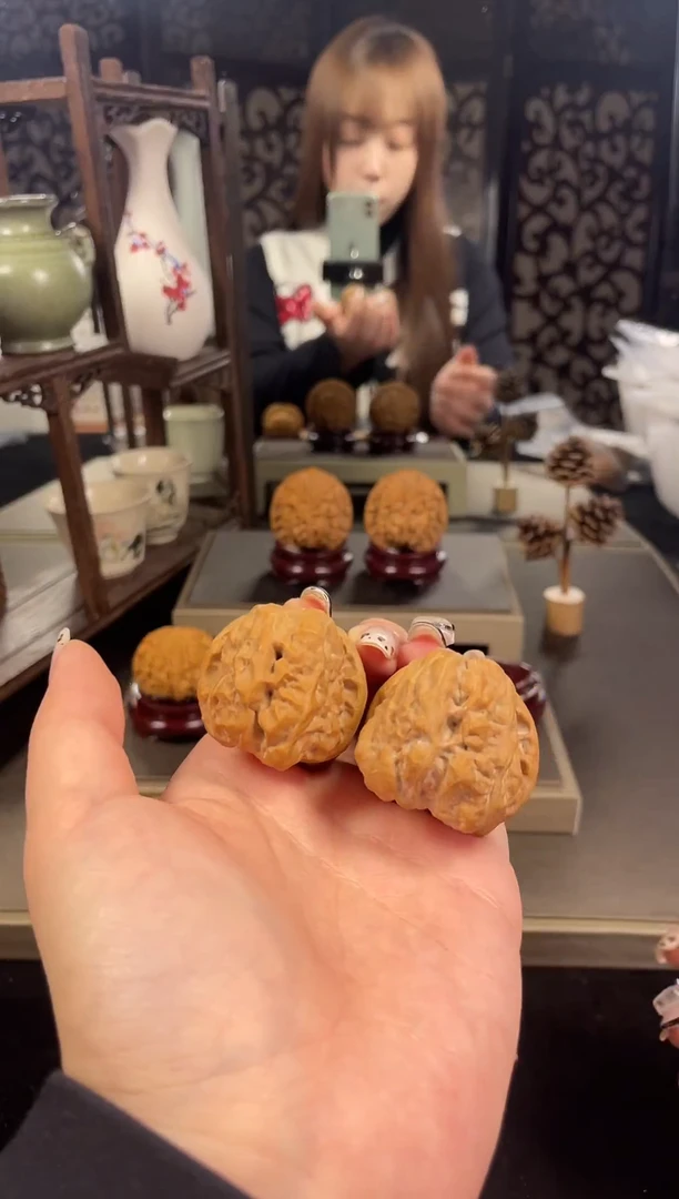 【闪购商品】文玩核桃把件蛤蟆头37尺-3