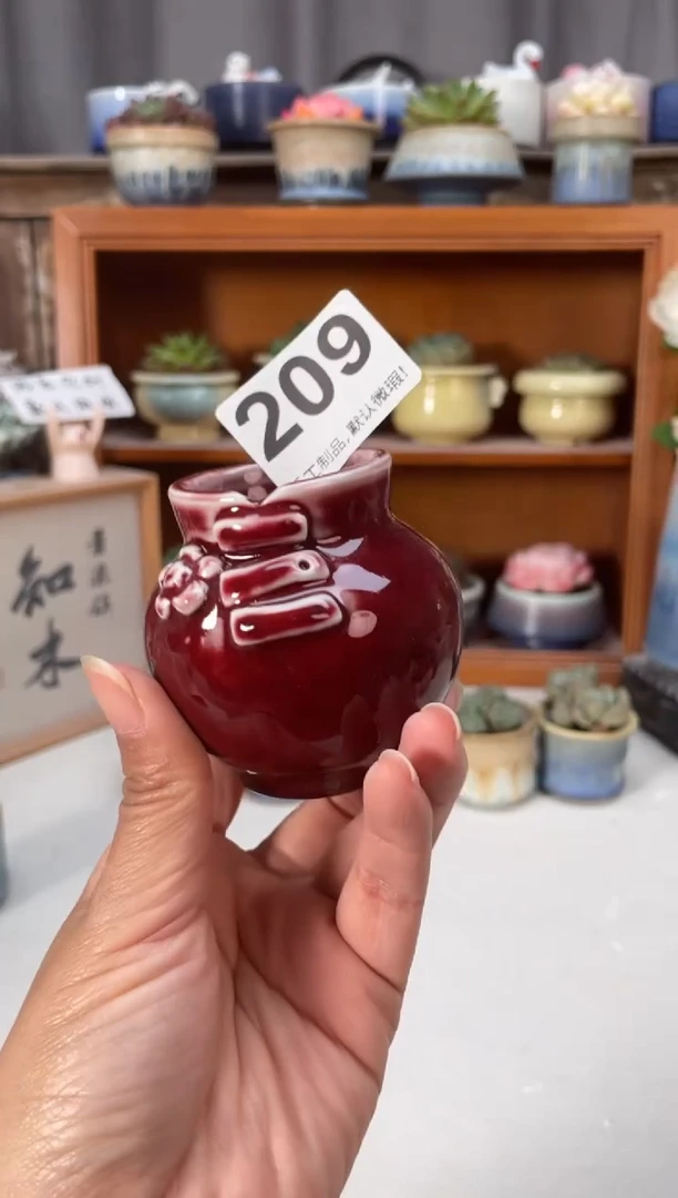 瓷片209知木小芳花盆