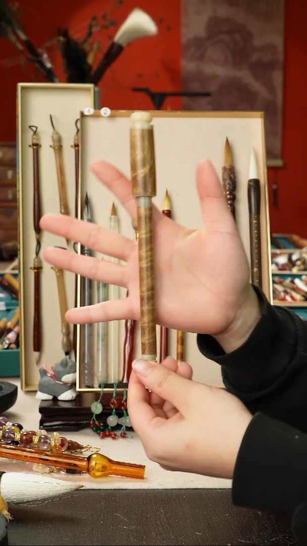 4号孤品高货毛笔链接 清水试笔 蘸墨不退