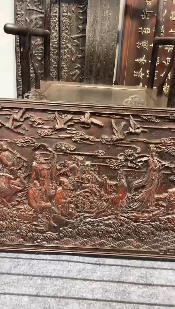 木紫檀雕刻一物一拍