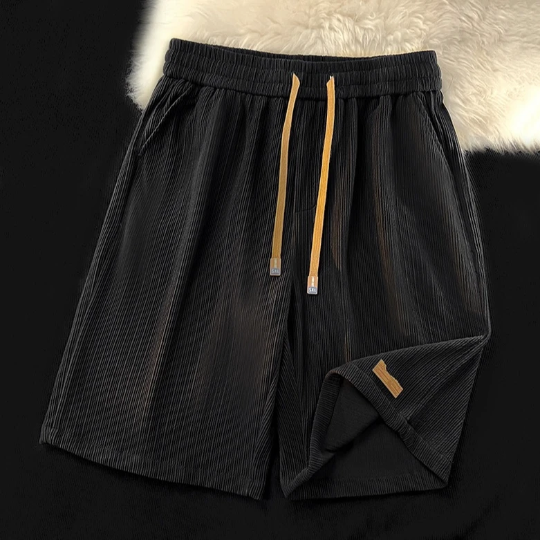 冰丝运动短裤男士夏季潮牌垂感五分裤速干短裤