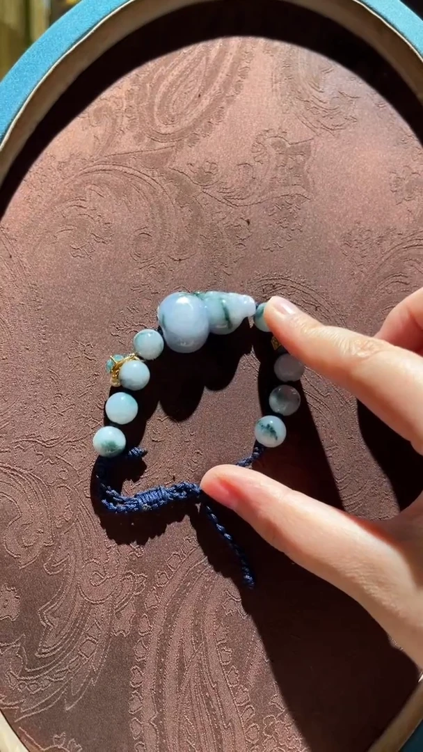 未镶嵌手串翡翠 红翡绿翠