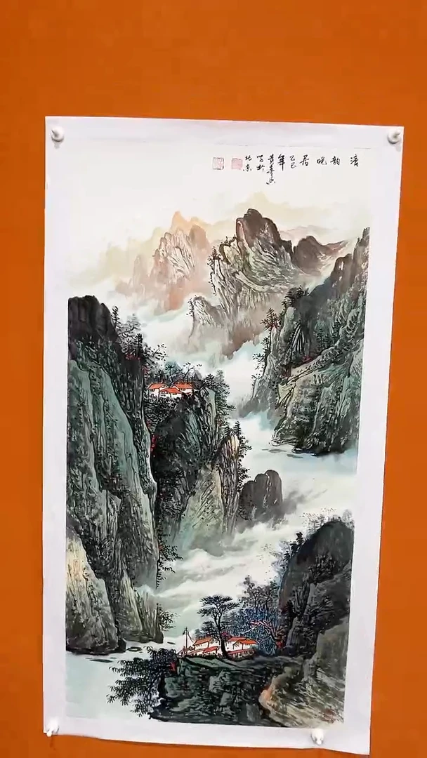 国画黄春香国画作品138/68清韵晚居