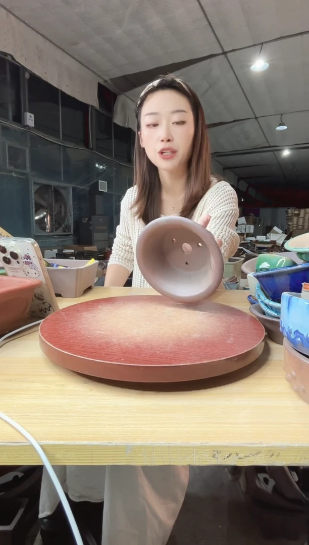 紫砂花盆浅草紫砂花盆微瑕