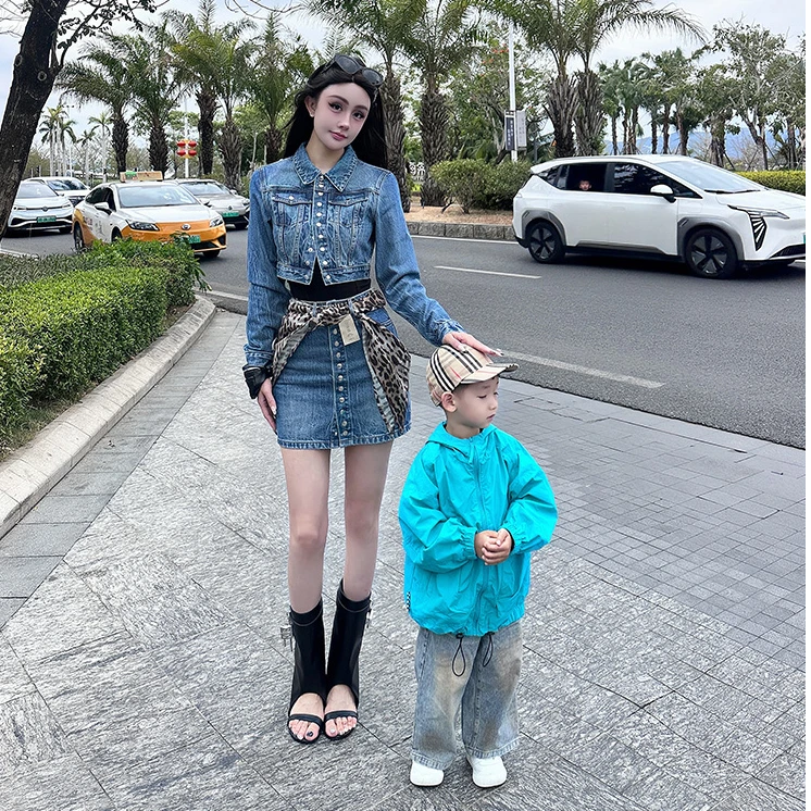 2025早春MyLoveLeo‘小牛仔’气质潮流牛仔套装(裙长40）