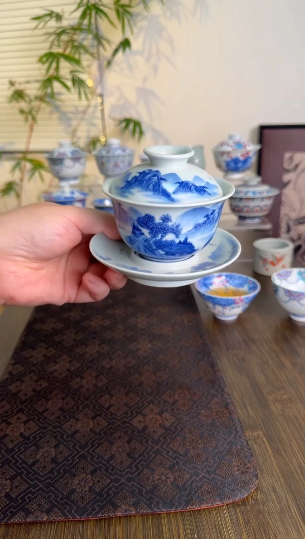 【闪购商品】景德镇手绘盖碗盖碗