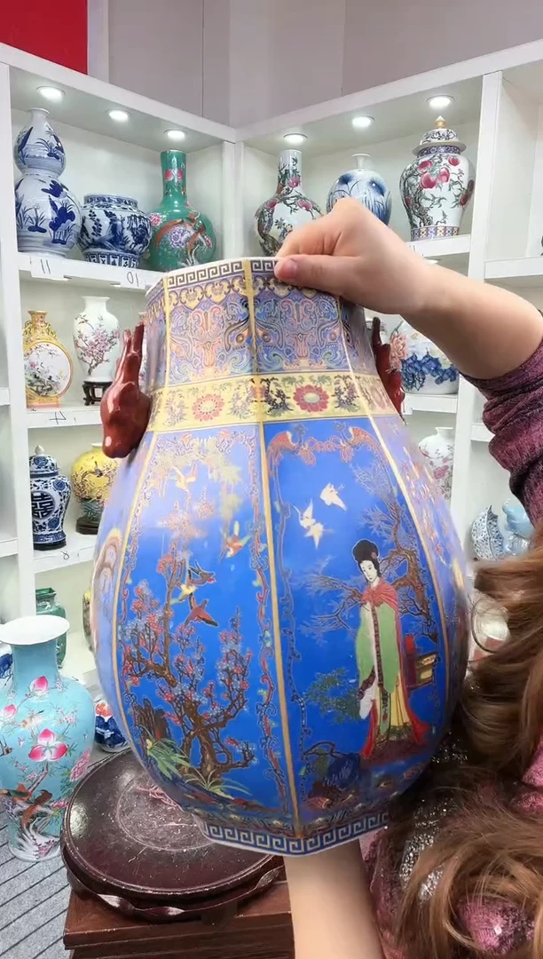 【闪购商品】陶瓷景德镇高温陶瓷摆件花瓶