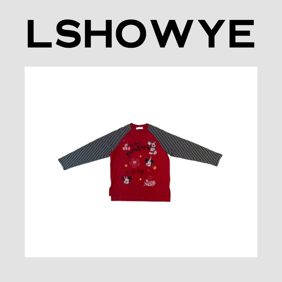 LSHOWYE  米奇条纹印花长袖T  551322