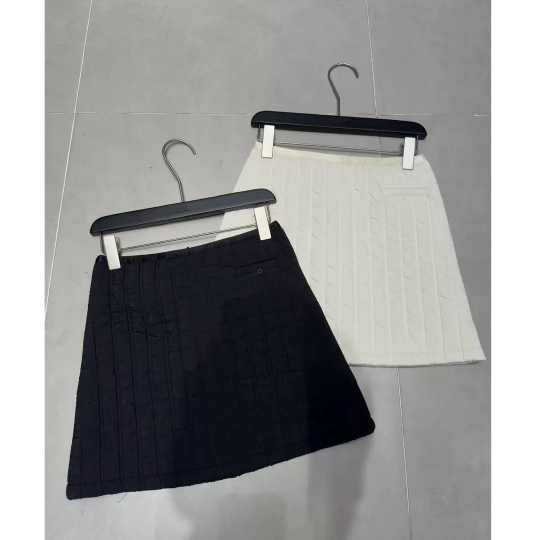 【no退no换 谨慎下单】侧口袋显瘦竖坑条夹棉A字半身短裙 77618