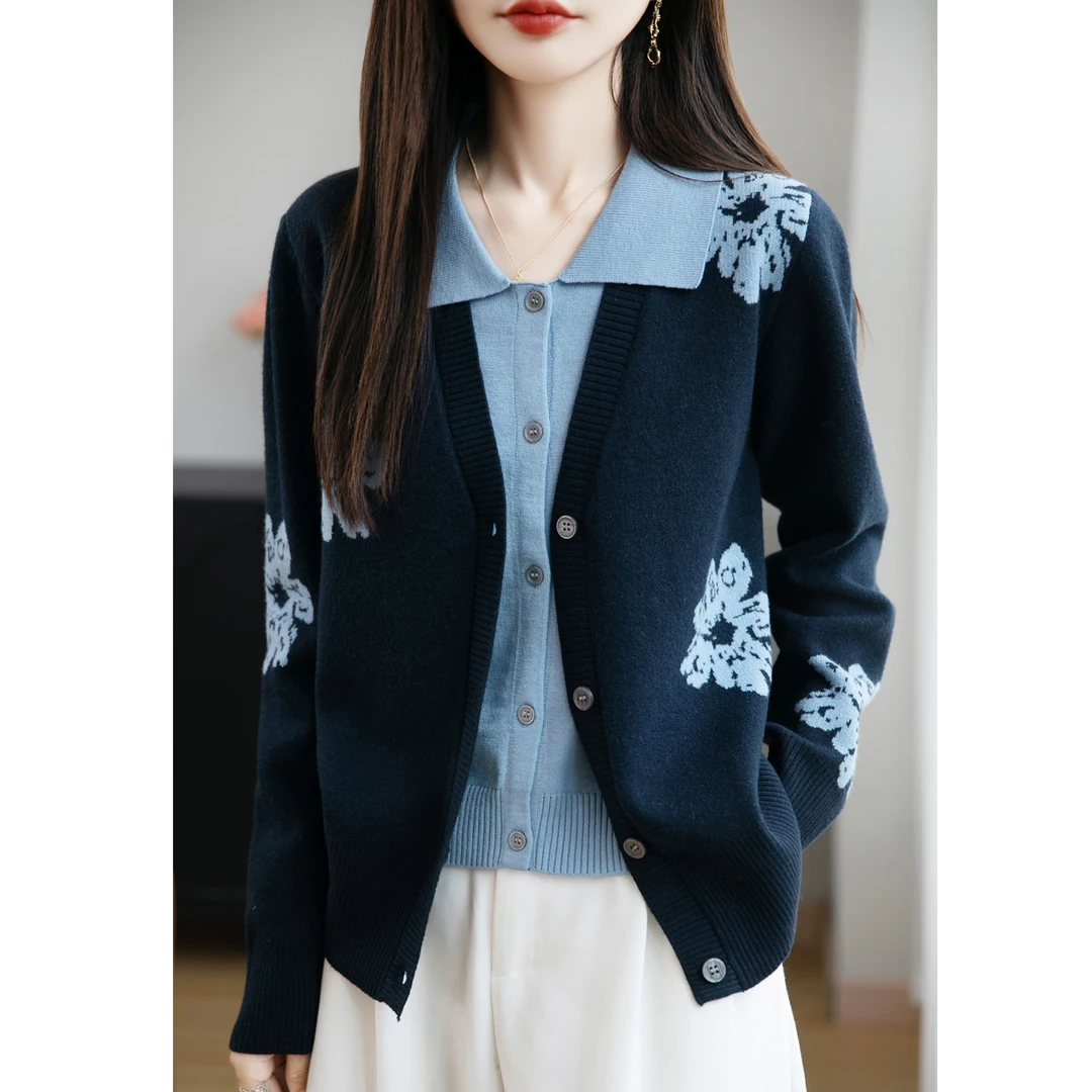 假两件针织衫女2025春秋爆款洋气炸街女装设计感百搭气质百搭上衣