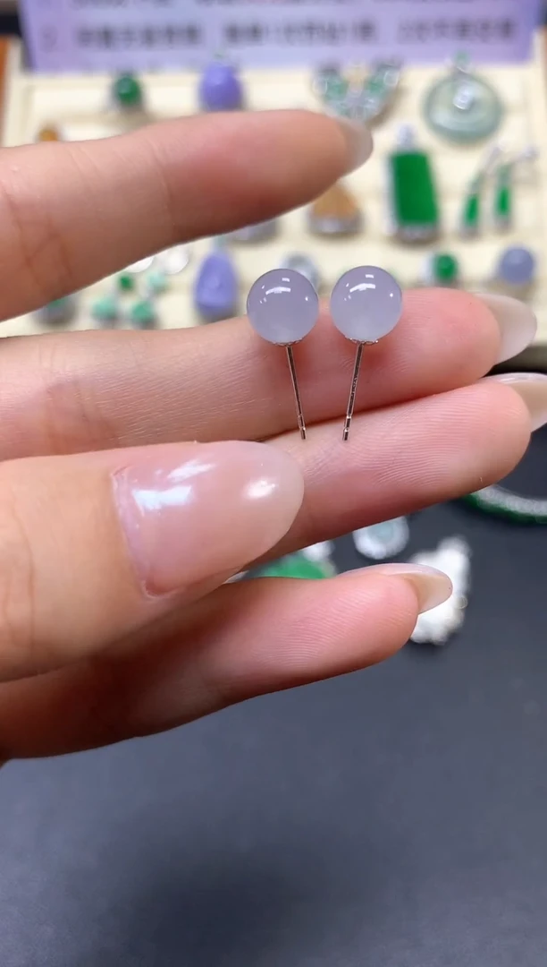 【闪购商品】翡翠耳饰18K金镶嵌耳饰|950+95