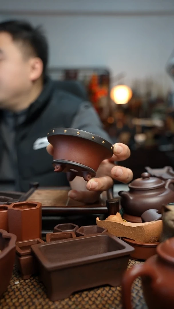 紫砂花盆称**市長木軒精品紫砂