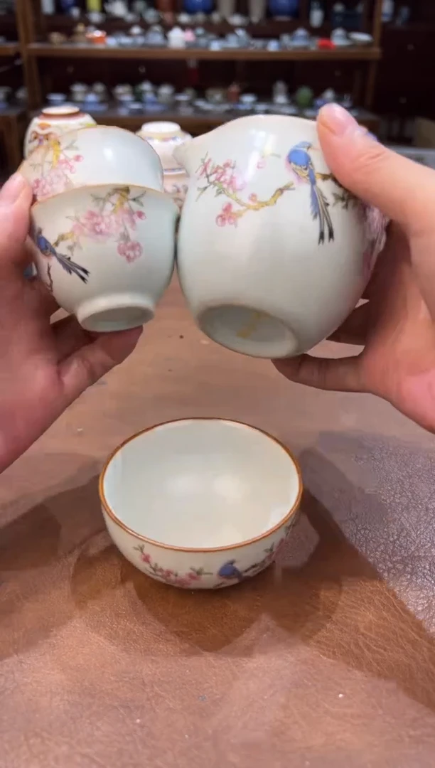 真的很便宜超好看会开片的旅行茶具