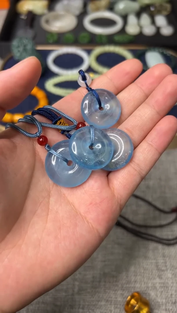 海蓝宝石颈饰未镶嵌拍一发一多样性发货-560262