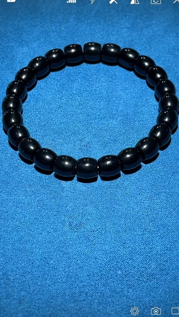 【闪购商品】和田玉YBH未镶嵌黑青直切珠手串卡8