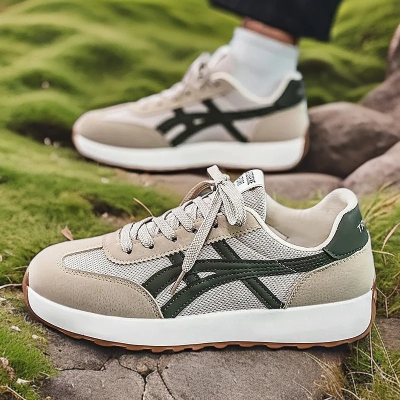 网面2025春季新款运动男鞋运动鞋潮流百搭跑步阿甘鞋男士休闲鞋