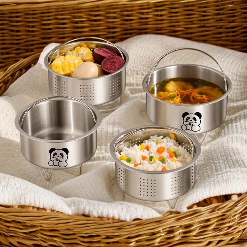 304不锈钢小蒸笼迷你蒸架电饭煲隔水蒸蛋碗蒸饭器特小号蒸格蒸屉