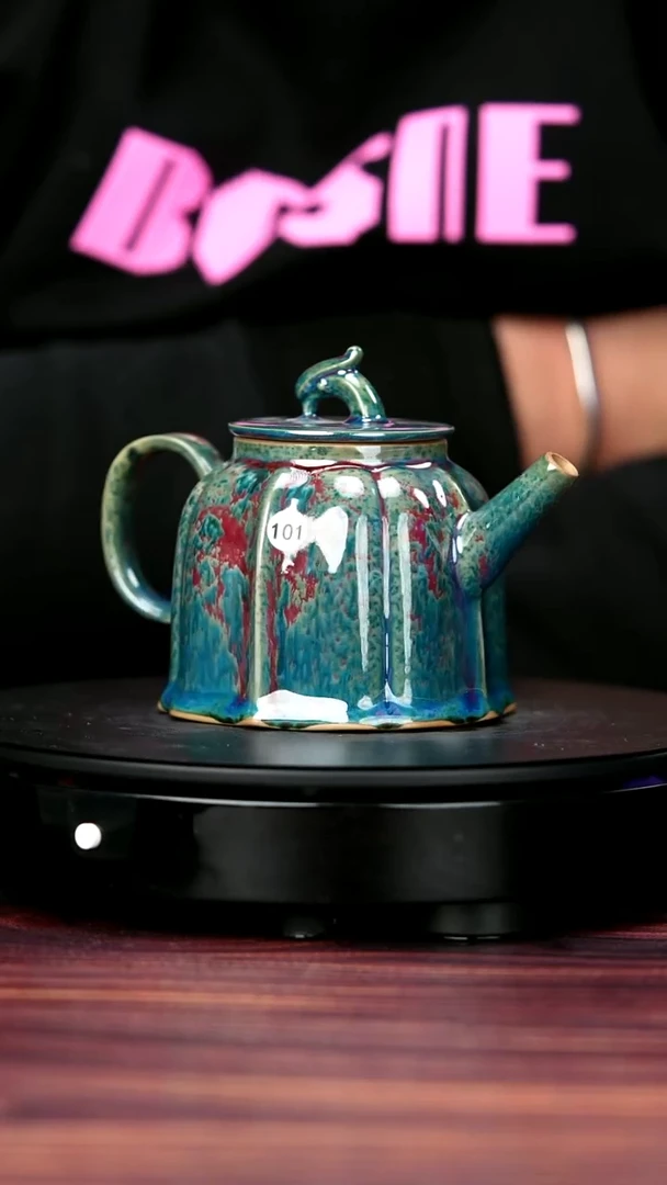 杯子瓷101#于大鹏一级品原矿钧瓷凤仪壶