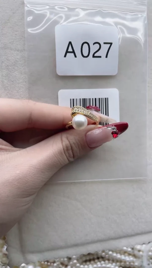 【闪购商品】海水珍珠戒指银S925镶嵌A027